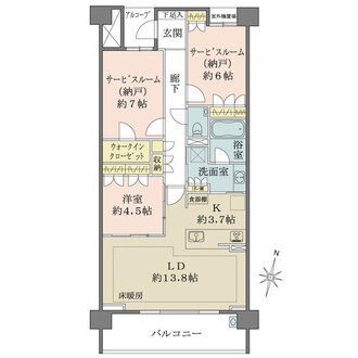 ザ・パークハウス東山レジデンスの間取図