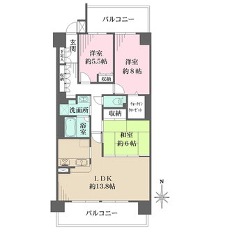 ザ・サザンクロスの間取図