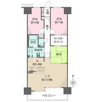 リーデンススクエア金山WESTの間取図