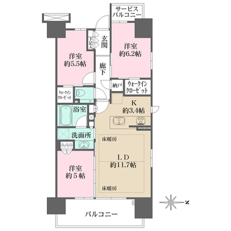シティタワー葵の間取図
