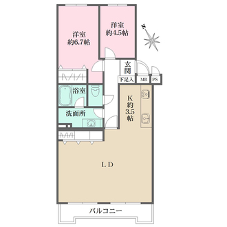 御幸山パーク・マンションの間取図