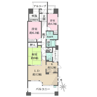 ファミール上前津の間取図