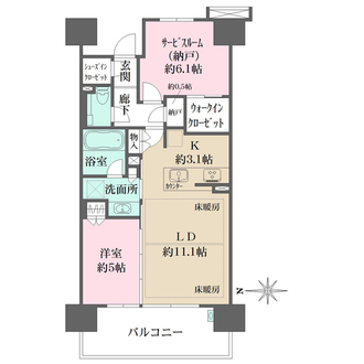 シティタワー葵の間取図