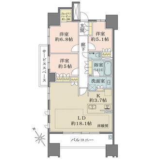 ザ・パークハウス名古屋の間取図