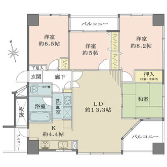藤和シティコープ鶴舞の間取図