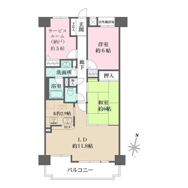 藤和シティコープ勝川の間取図