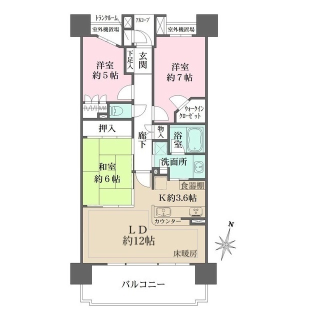 藤和シティホームズ本郷公園南の間取図
