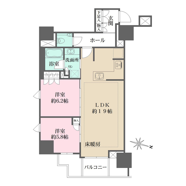 プラウドタワー名駅南の間取図