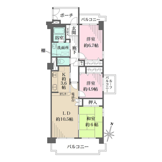 藤和主税町ホームズの間取図