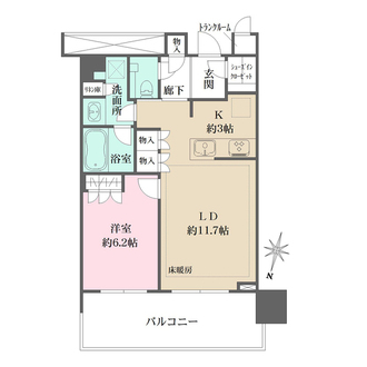 プラウドタワー名古屋錦の間取図