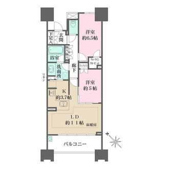ザ・パークハウス名古屋Ｂ棟の間取図