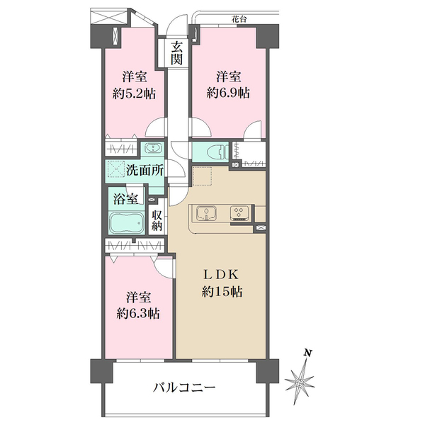 川口幸町パークハウスの間取図