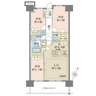 ザ・パークハウスオイコス赤羽志茂　フォーススクエアの間取図