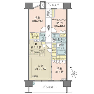ザ・パークハウス北赤羽の間取図