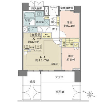 ザ・パークハウス東十条フレシアの間取図