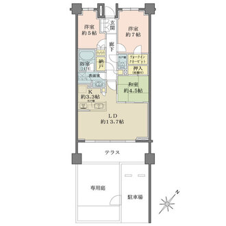パークハウス蕨市民公園の間取図