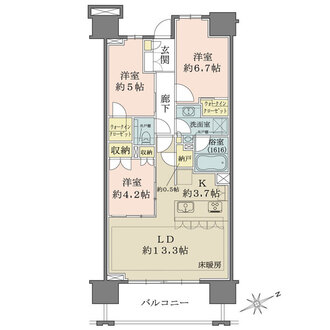 アトラス加賀の間取図