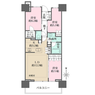 ザ・パークハウス川口本町の間取図
