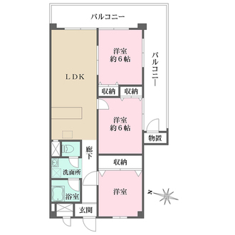 東建西ケ丘マンションの間取図