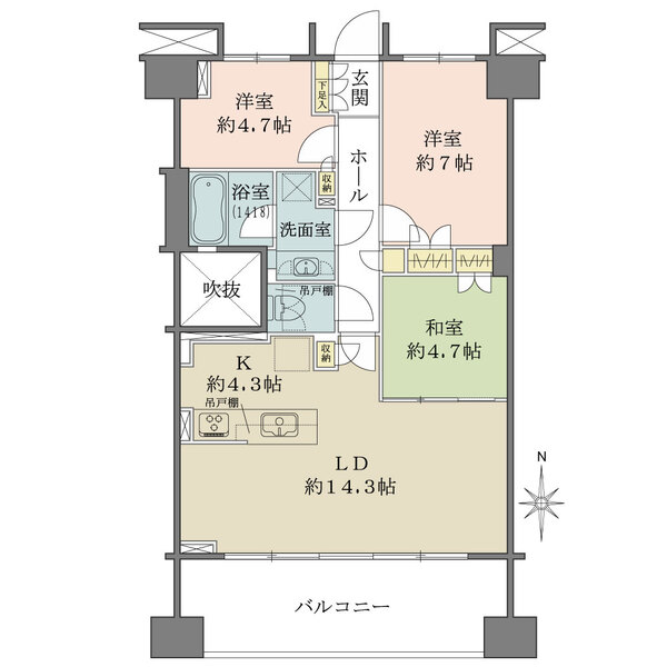 パークハウス木々津田沼前原の間取図