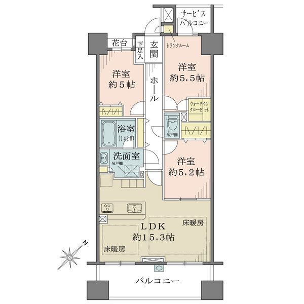 スクエアマークスの間取図