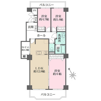 幕張ファミールハイツの間取図