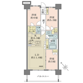 ザ・パークハウス新検見川ウエストレジデンスの間取図