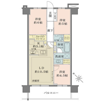 エクセレントシティ千葉弁天一丁目の間取図