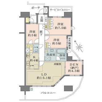 パティオス・グランアクシブ１番館の間取図