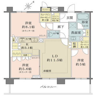 ザ・パークハウス津田沼前原ガーデン　エアリーヒルズの間取図