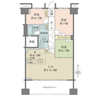 パークハウス木々津田沼前原の間取図