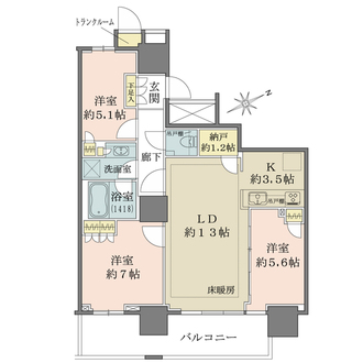 津田沼ザ・タワーの間取図