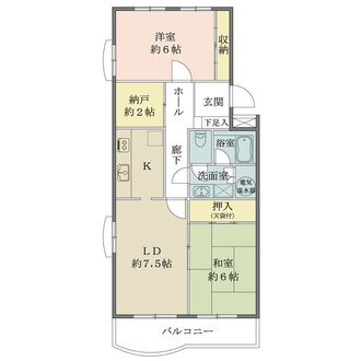 稲毛パークハウスG棟の間取図