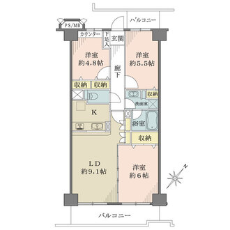 エクセル津田沼の間取図