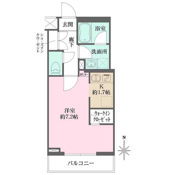 AXAS目黒祐天寺の間取図