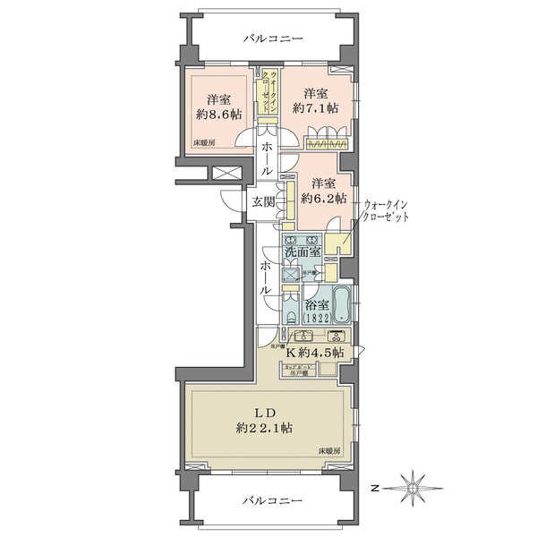 広尾ガーデンフォレスト桜レジデンスの間取図