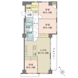 ヴェラハイツ恵比寿東の間取図