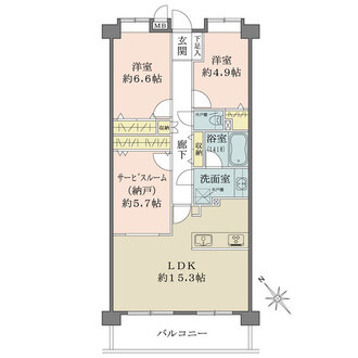 日神パレステージ市ヶ尾IIの間取図
