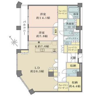 中目黒アトラスタワーの間取図