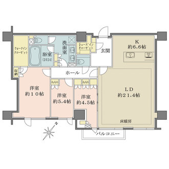 プラウド代官山テラスの間取図
