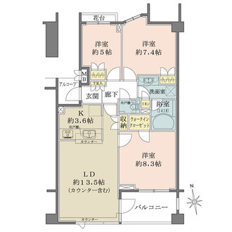 パークテラス宮前平の間取図
