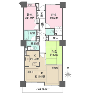 ヴィルクレール川崎タワーの間取図