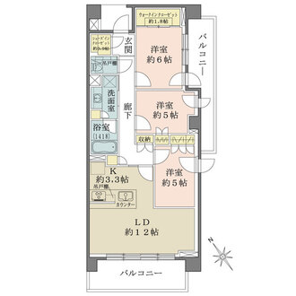 ザ・パークハウス二子玉川ガーデンの間取図