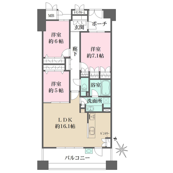 池田栄本町アーバンライフの間取図