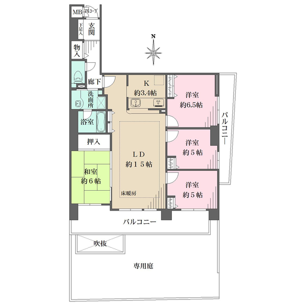 コスモ豊中グランヒルの間取図