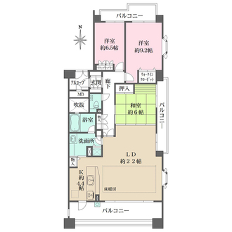 アールクレエ箕面一丁目の間取図