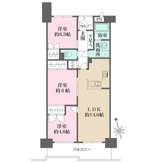 藤和千里ハイタウンの間取図