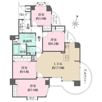 新千里北町アーバンライフの間取図