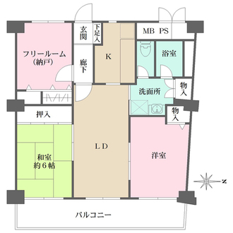ユニライフ緑地公園IIの間取図
