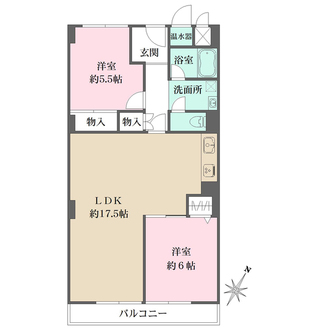 千里スカイハイツの間取図